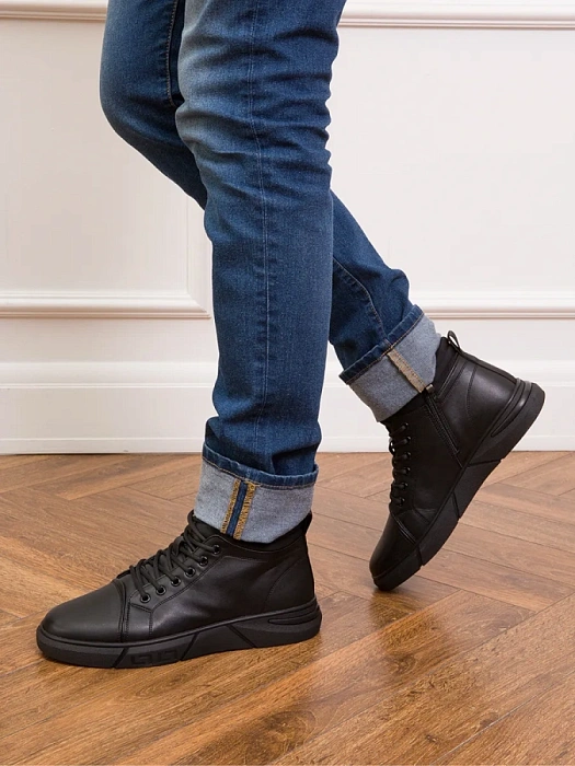 Мужские ботинки basic BRUNO RENZONI  черные, артикул VE211-010