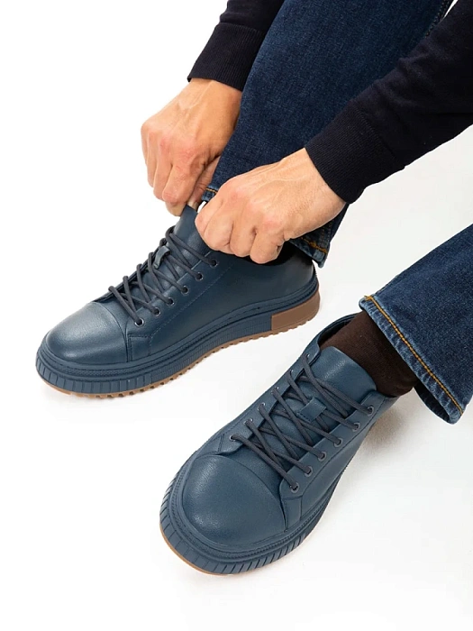 Мужские кеды BRUNO RENZONI  синие, артикул WL3897T-3