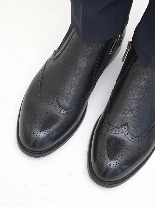 Мужские ботинки basic BRUNO RENZONI  черные, артикул YS971X-H07A-R