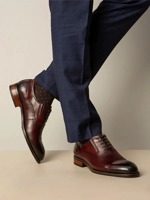 Мужские оксфорды BRUNO RENZONI  бордовые, артикул 5408A-910I