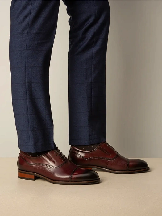 Мужские оксфорды BRUNO RENZONI  бордовые, артикул 5408A-910I