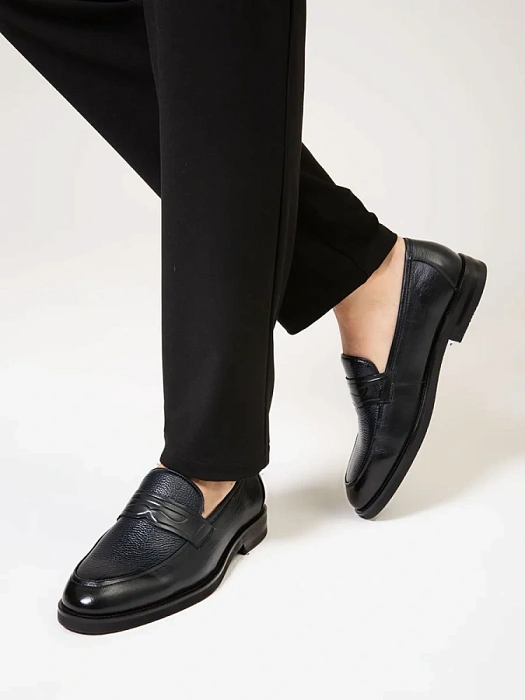 Мужские лоферы BRUNO RENZONI  синие, артикул M1016A-130D