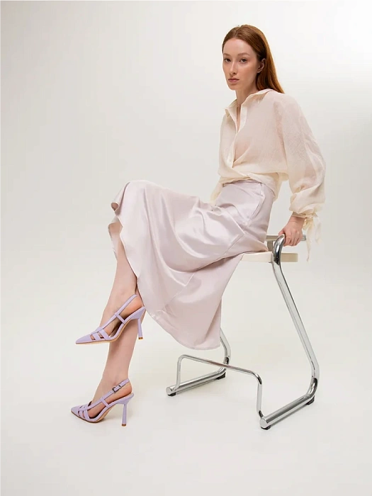 Женские слингбэки FEDERICA RODARI фиолетовые, артикул 4E-1378-501-A397