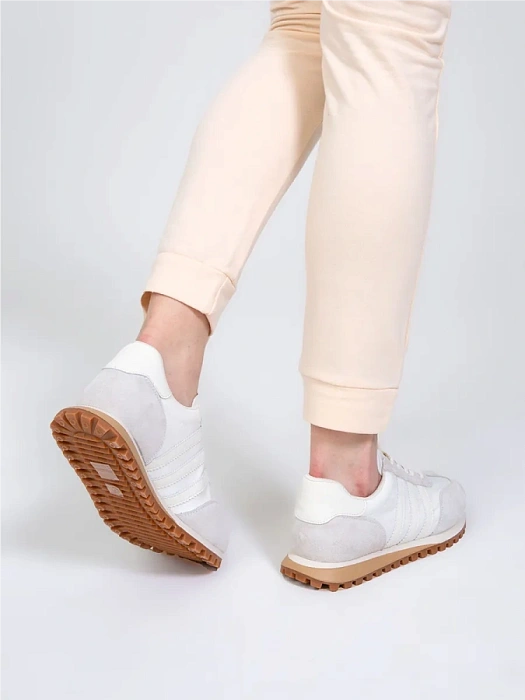 Женские кроссовки FEDERICA RODARI бежевые, артикул 42E-J409-2B