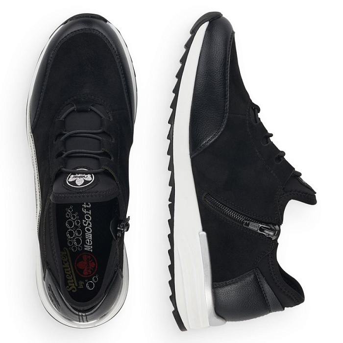 Женские кроссовки RIEKER черные, артикул N8083-00