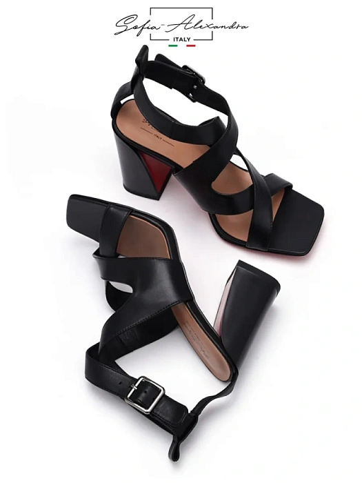 Женские босоножки  SOFIA-ALEXANDRA черные, артикул SA16656-WL-1
