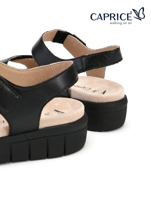 Женские сандалии CAPRICE черные, артикул 9-28701-42-036