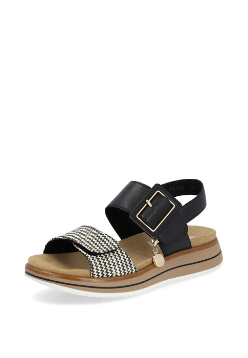 Женские босоножки  REMONTE черные, артикул D1J53-02