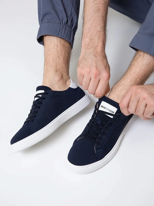 Мужские кеды BRUNO RENZONI  синие, артикул ZS23132-20