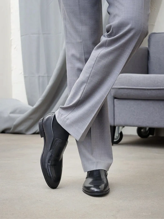 Мужские туфли basic BRUNO RENZONI  черные, артикул 5281B-790A