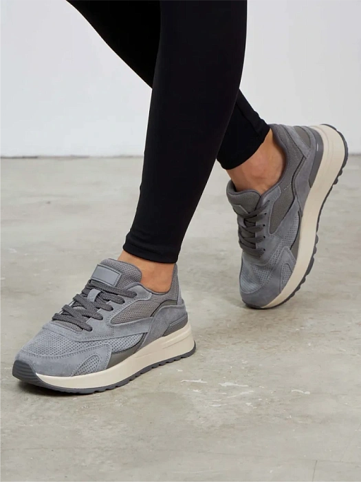 Женские кроссовки eObuv серые, артикул AW25-60-9