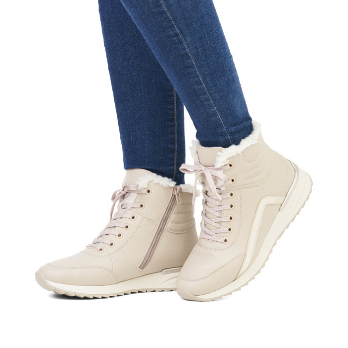 Женские ботинки RIEKER бежевые, артикул X8004-60