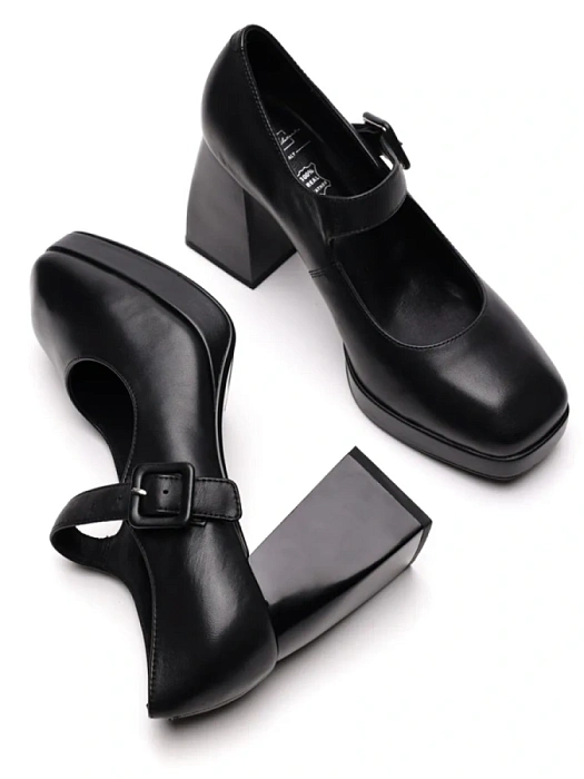 Женские мери джейн SOFIA-ALEXANDRA черные, артикул 17E-ZH518-L1081-1Y