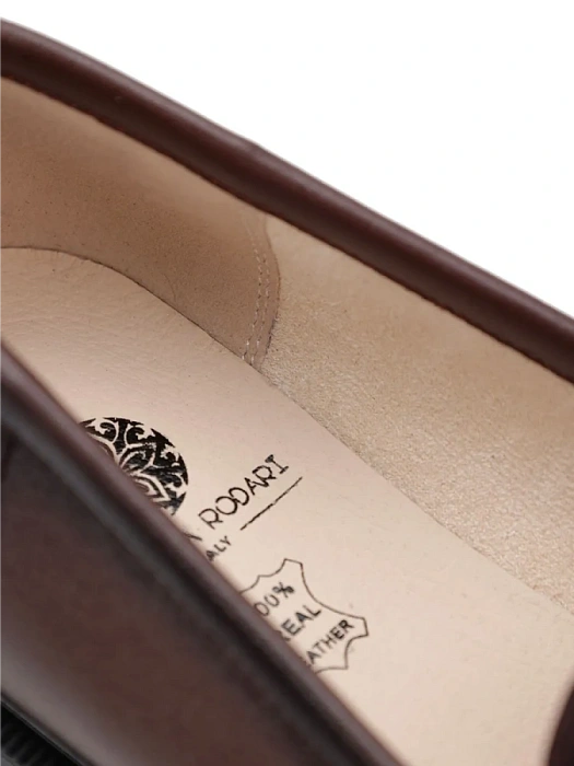 Женские лоферы FEDERICA RODARI коричневые, артикул 15E-A4002D-1
