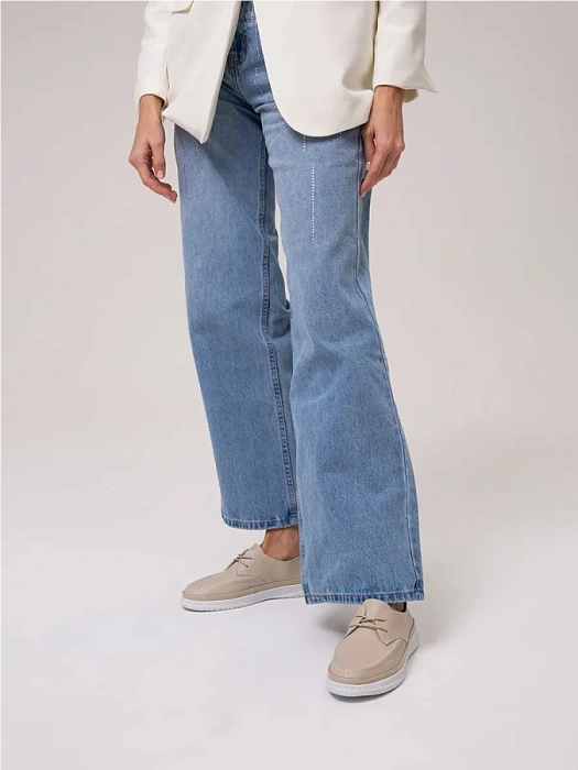 Женские туфли Donna Daniella  бежевые, артикул 53E-80719-2