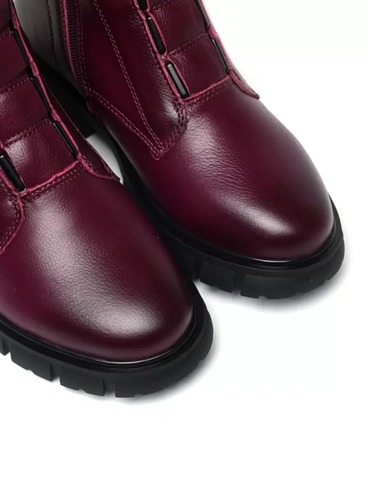 Женские ботинки Donna Daniella  бордовые, артикул C1039-012