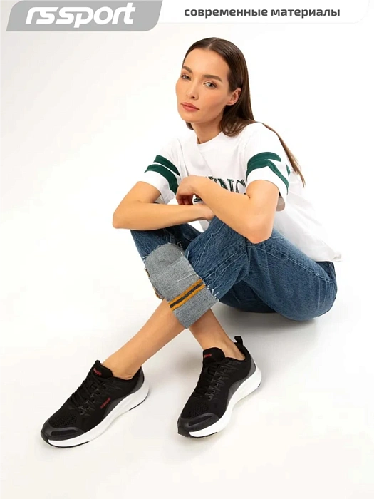 Женские кроссовки RS SPORT черные, артикул LH233A54W_BLACK