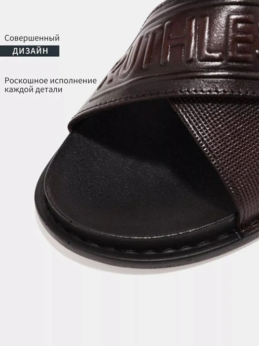 Мужские слайдеры BRUNO RENZONI  коричневые, артикул 013.020