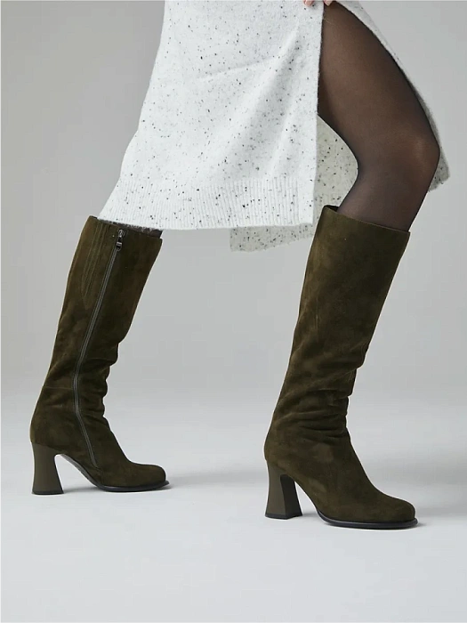 Женские сапоги basic FEDERICA RODARI зеленые, артикул 7E-3C592-828