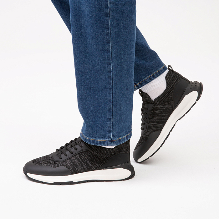 Мужские кроссовки BRUNO RENZONI  черные, артикул LN3704-1