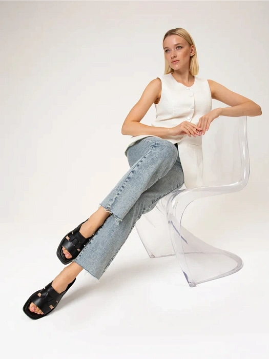 Женские шлепанцы SOFIA-ALEXANDRA черные, артикул SA20567-WL