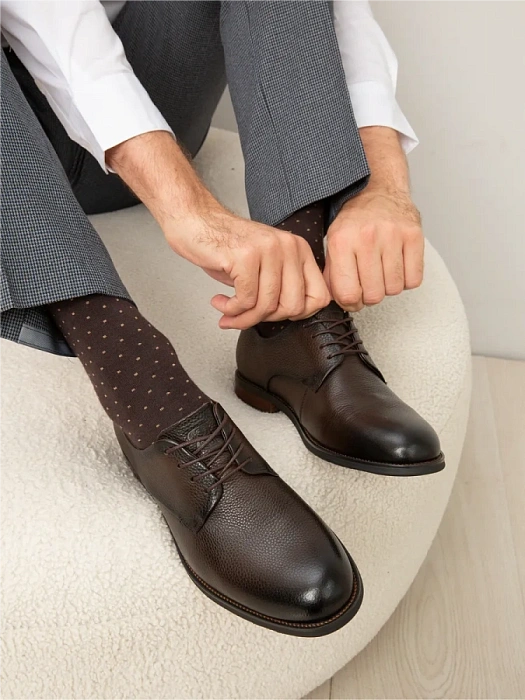 Мужские туфли BRUNO RENZONI  коричневые, артикул DF2265-101B