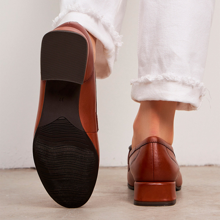 Женские лоферы MARCO TOZZI рыжие, артикул 2-24249-45-305