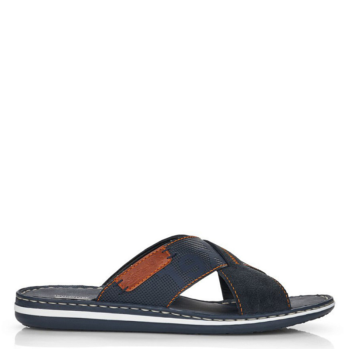 Мужские слайдеры RIEKER синие, артикул 21098-14