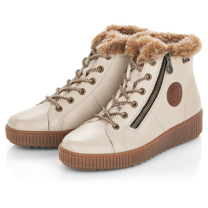 Женские ботинки REMONTE белые, артикул R7980-80