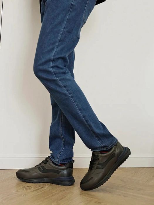 Мужские кроссовки BRUNO RENZONI  серые, артикул Q082A-2J