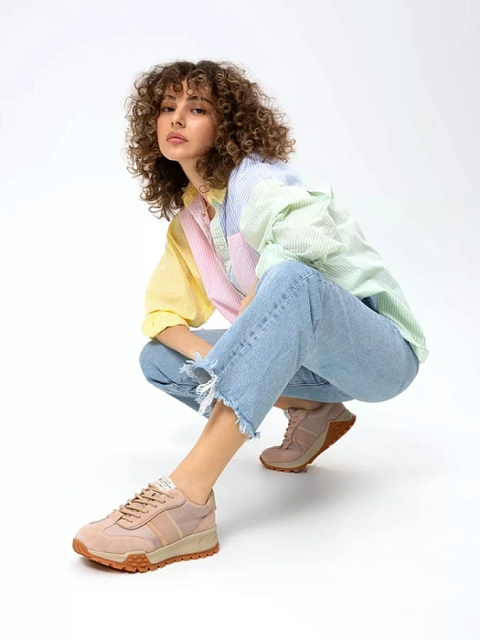 Женские кроссовки SOFIA-ALEXANDRA бежевые, артикул SA16523-WT-1