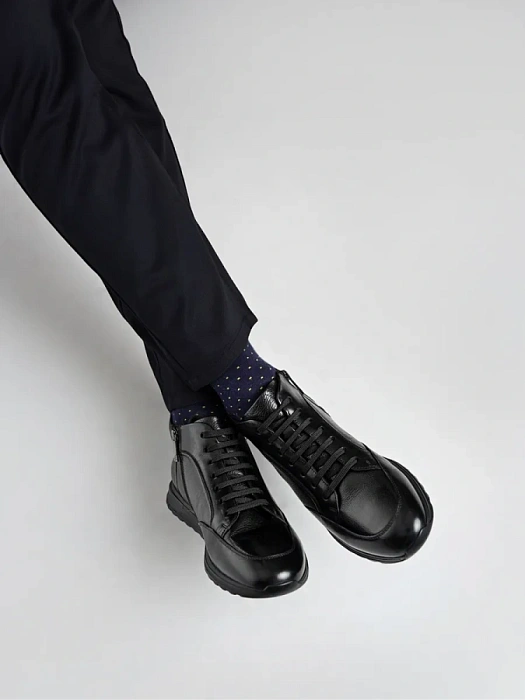 Мужские ботинки basic BRUNO RENZONI  черные, артикул YS920X-H20A-R