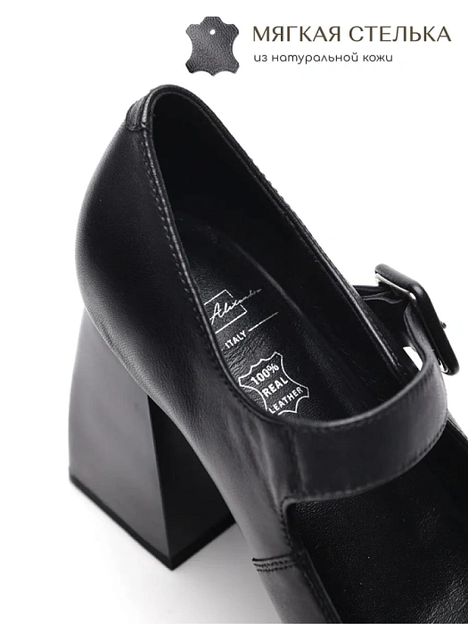 Женские мери джейн SOFIA-ALEXANDRA черные, артикул 17E-ZH518-L1081-1Y