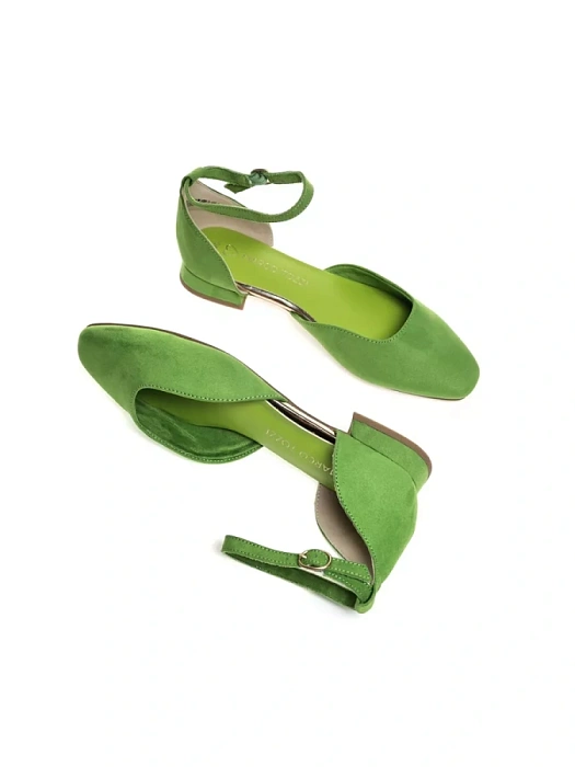 Женские туфли откр. basic MARCO TOZZI зеленые, артикул 2-22117-42-707