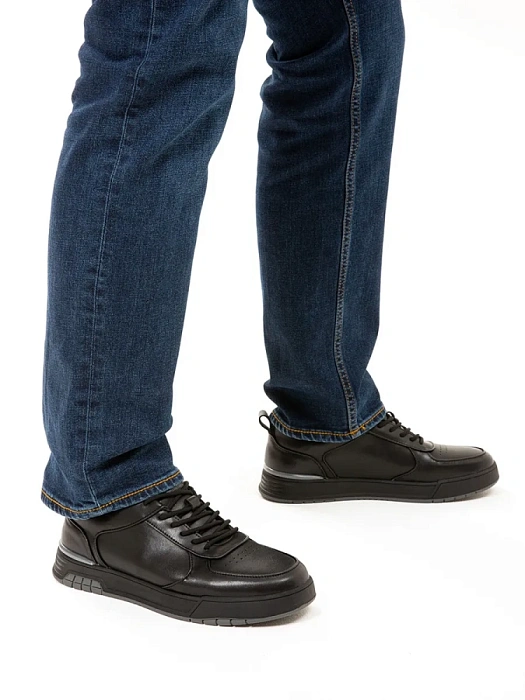 Мужские кеды BRUNO RENZONI  черные, артикул HS10051T-1