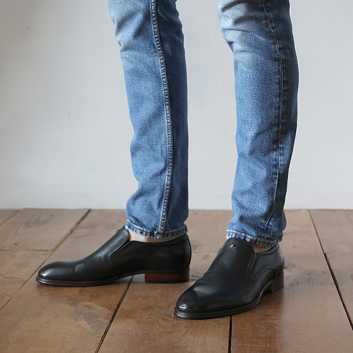 Мужские туфли basic BRUNO RENZONI  черные, артикул 5345A-946A