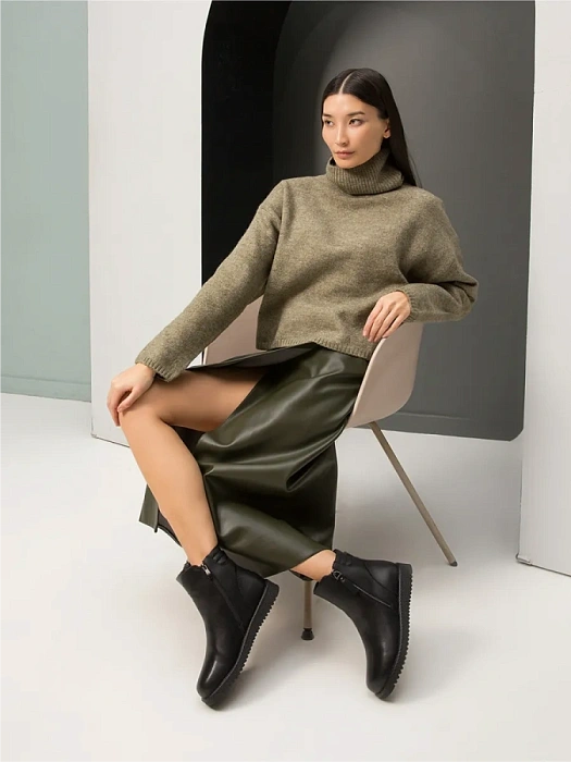 Женские ботинки basic Donna Daniella  черные, артикул RJ001-120