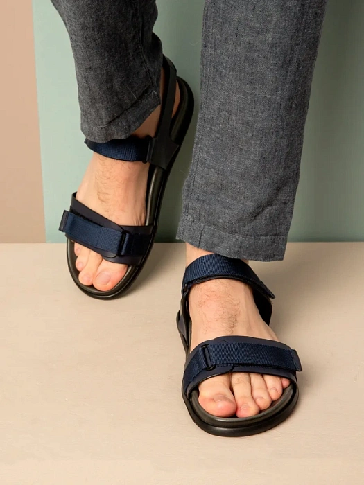 Мужские сандалии BRUNO RENZONI  синие, артикул YD023A