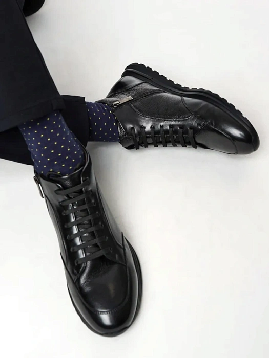 Мужские ботинки basic BRUNO RENZONI  черные, артикул YS920X-H20A-R