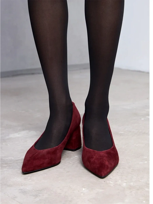 Женские туфли-лодочки FEDERICA RODARI бордовые, артикул 17E-Z18307-25W