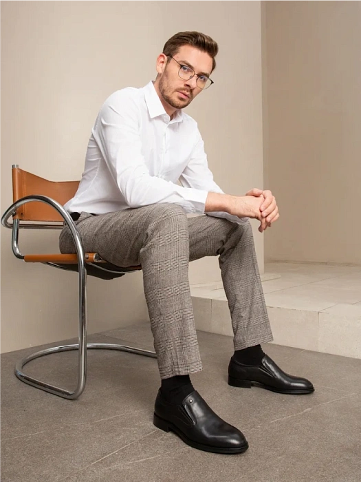 Мужские туфли BRUNO RENZONI  черные, артикул 24252-5-C515