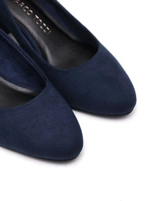 Женские туфли лодочки basic MARCO TOZZI синие, артикул 2-22437-43-805