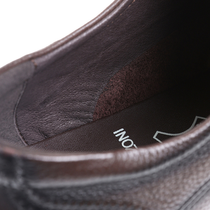 Мужские туфли basic BRUNO RENZONI  коричневые, артикул YS397AB-K3D