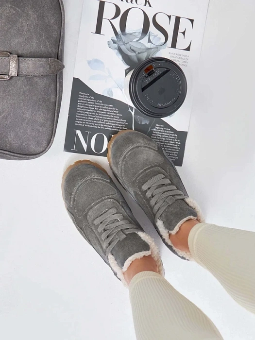 Женские кроссовки eObuv серые, артикул 25AW-016