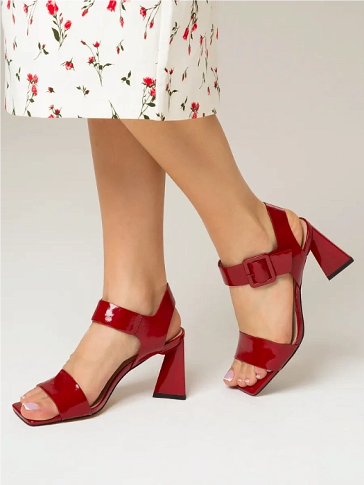 Женские босоножки  FEDERICA RODARI красные, артикул 38E-HF530-6856L1
