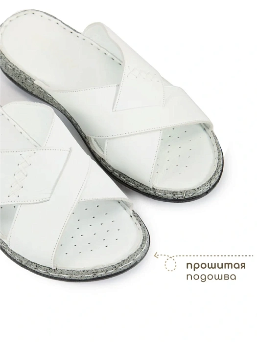 Женские сабо eObuv белые, артикул D25YT-1385-03