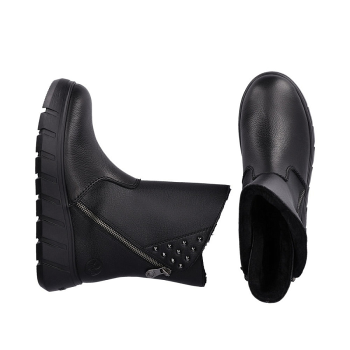 Женские полусапоги RIEKER черные, артикул Y3551-00