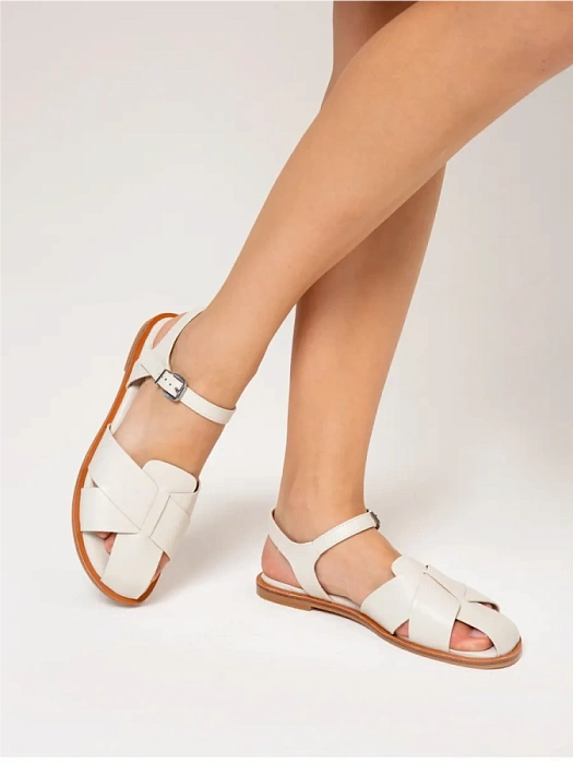 Женские сандалии FEDERICA RODARI белые, артикул 7E-4C920-966