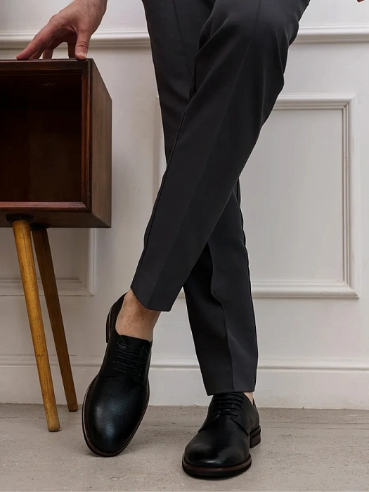 Мужские туфли basic BRUNO RENZONI  черные, артикул BR13347-MB/10