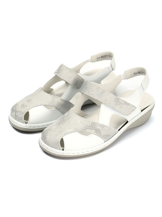 Женские слингбэки Donna Daniella  белые, артикул 51-BKE21-30-112